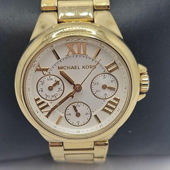 Michael Kors MK6449 Women's Stainless Steel Analog White Dial Quartz Watch BC645 - Picture 1 of 10
